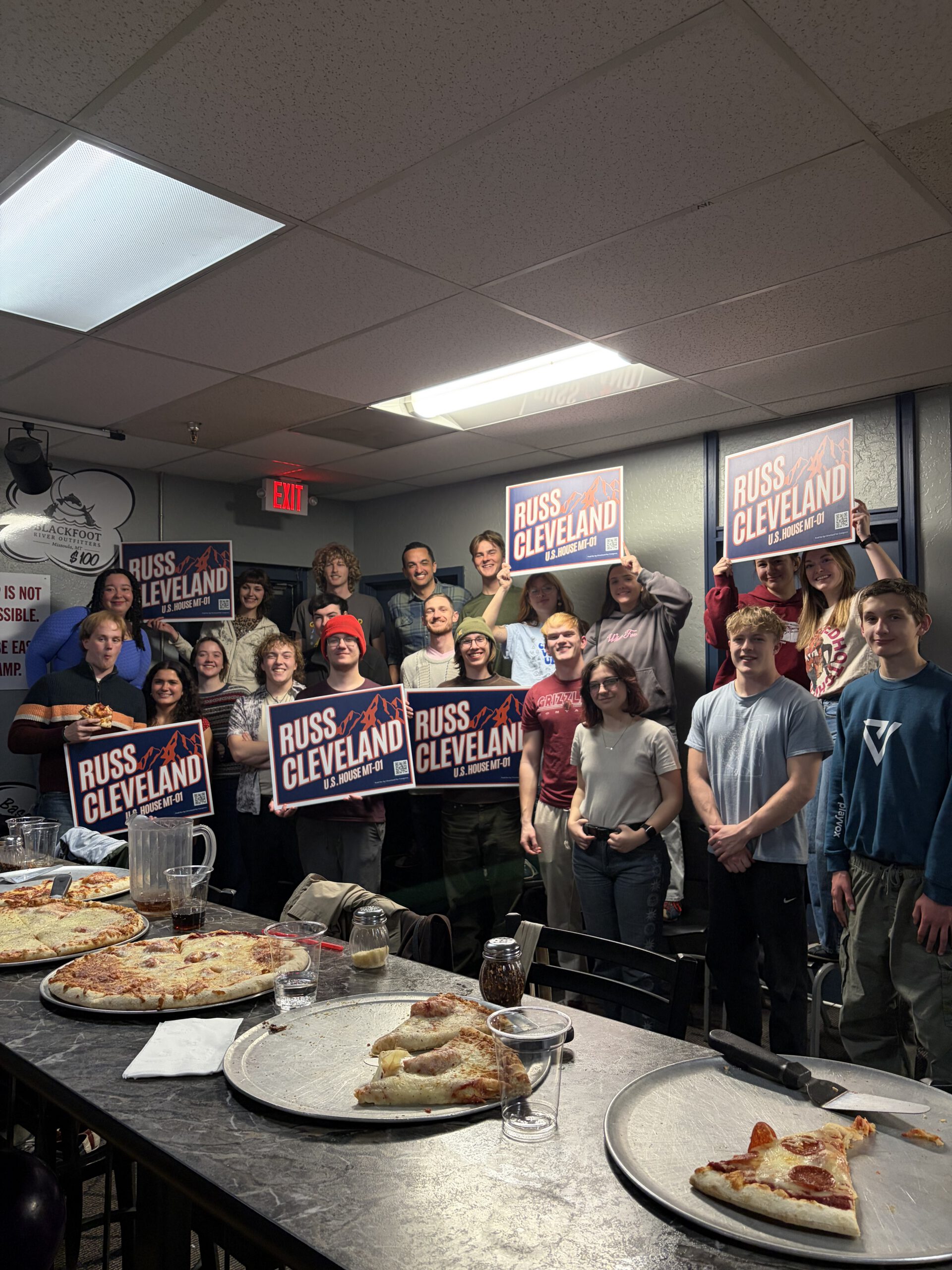 Russ Cleveland with volunteers