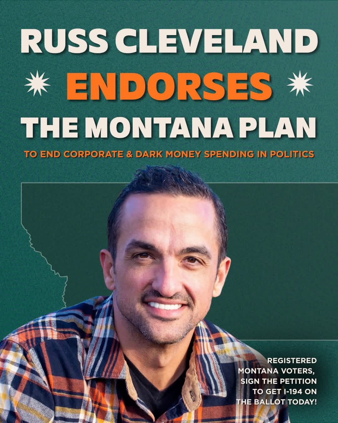 Russ Cleveland signing the Montana Plan pledge