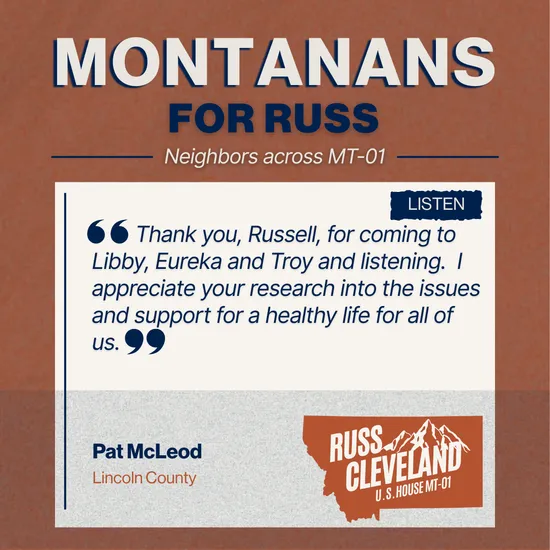 Cleveland for Congress campaign supporter photo